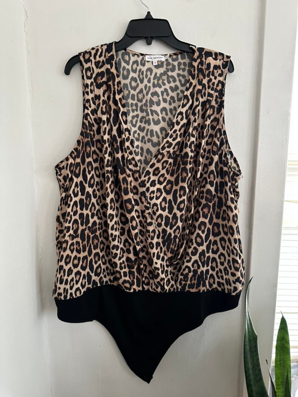 GOOD AMERICAN Women's Plus Animal Print Bodysuit | Size 7 4XL